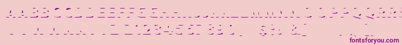 HUSTLE 3 free personal use-fontti – violetit fontit vaaleanpunaisella taustalla