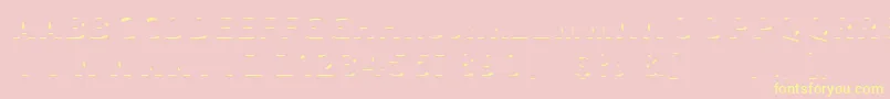 フォントHUSTLE 3 free personal use – 黄色のフォント、ピンクの背景