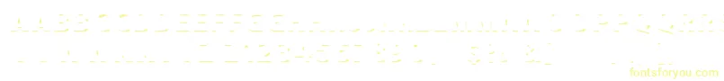 フォントHUSTLE 3 free personal use – 白い背景に黄色の文字