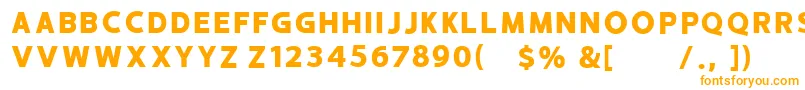 HUSTLE 4 free personal use Font – Orange Fonts on White Background