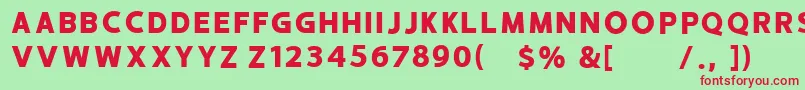HUSTLE 4 free personal use Font – Red Fonts on Green Background