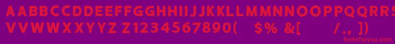 フォントHUSTLE 4 free personal use – 紫の背景に赤い文字