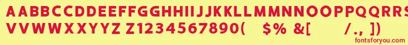 HUSTLE 4 free personal use Font – Red Fonts on Yellow Background
