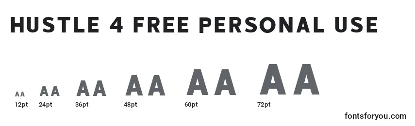HUSTLE 4 free personal use Font Sizes