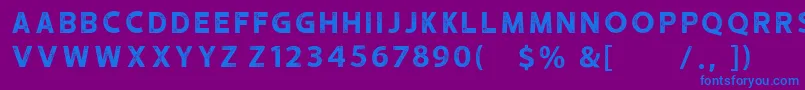 HUSTLE 5 free personal use Font – Blue Fonts on Purple Background