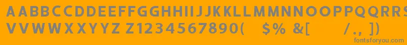 Więcej informacji o czcionce HUSTLE 6 free personal use Czcionka HUSTLE 6 free personal use – szare czcionki na pomarańczowym tle