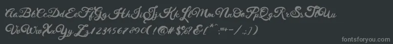 HustyBrush Font – Gray Fonts on Black Background