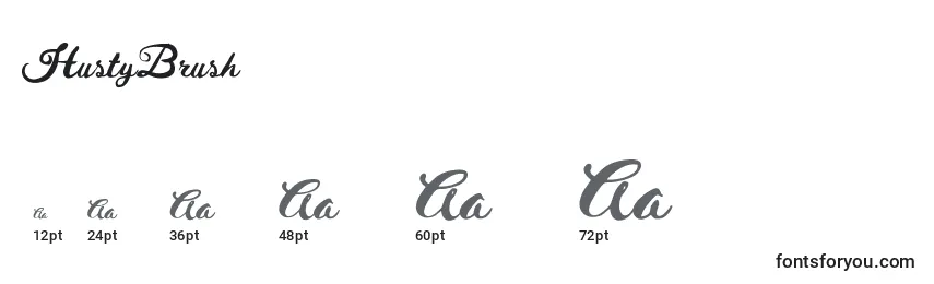 HustyBrush Font Sizes