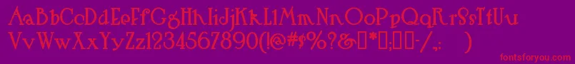 HUTSR    Font – Red Fonts on Purple Background