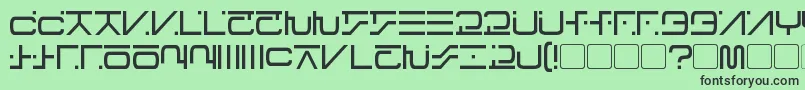 Шрифт VisitorScript – чёрные шрифты на зелёном фоне