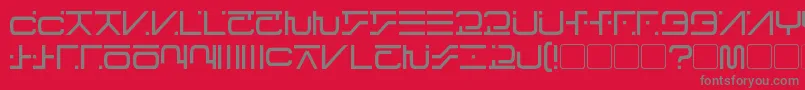 VisitorScript Font – Gray Fonts on Red Background