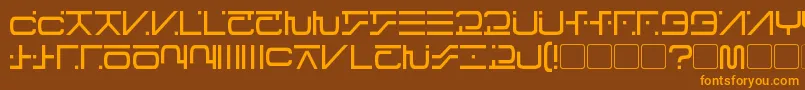 Шрифт VisitorScript – оранжевые шрифты на коричневом фоне