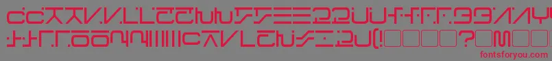 VisitorScript Font – Red Fonts on Gray Background