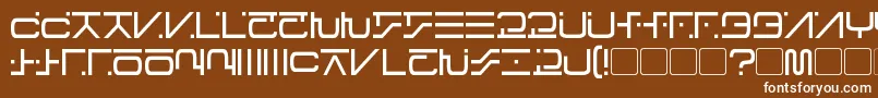 Шрифт VisitorScript – белые шрифты на коричневом фоне