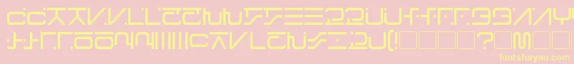 VisitorScript Font – Yellow Fonts on Pink Background