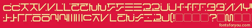 VisitorScript Font – Yellow Fonts on Red Background