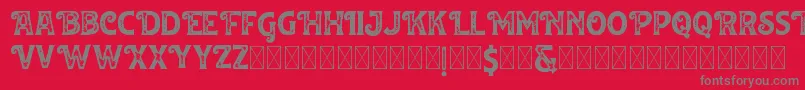 Huvet Roughfree Font – Gray Fonts on Red Background
