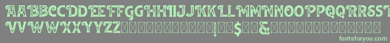 Шрифт Huvet Roughfree – зелёные шрифты на сером фоне