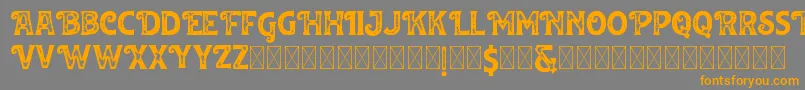 Huvet Roughfree Font – Orange Fonts on Gray Background