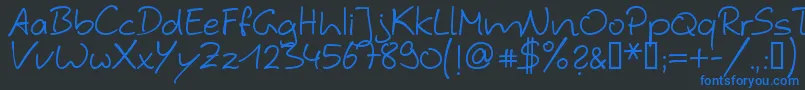 HYBI4    Font – Blue Fonts on Black Background