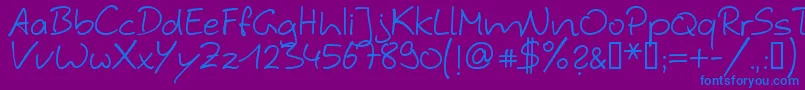 HYBI4    Font – Blue Fonts on Purple Background