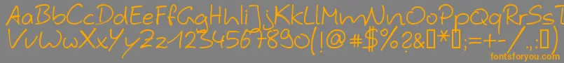 HYBI4    Font – Orange Fonts on Gray Background