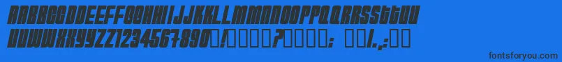 HYDRB    Font – Black Fonts on Blue Background