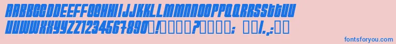 フォントHYDRB    – ピンクの背景に青い文字