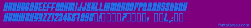 Шрифт HYDRB    – синие шрифты на фиолетовом фоне