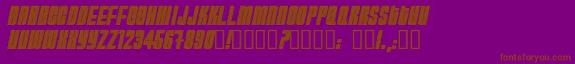 フォントHYDRB    – 紫色の背景に茶色のフォント