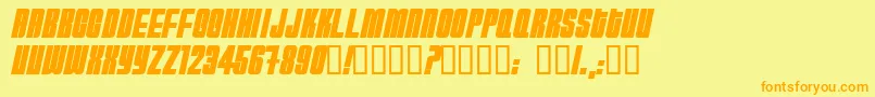 Шрифт HYDRB    – оранжевые шрифты на жёлтом фоне