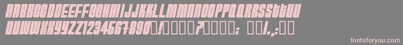 フォントHYDRB    – 灰色の背景にピンクのフォント