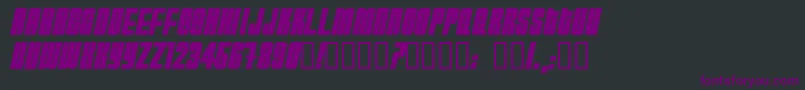 HYDRB   -fontti – violetit fontit mustalla taustalla