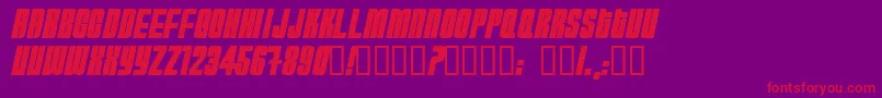HYDRB   -Schriftart – Rote Schriften auf violettem Hintergrund