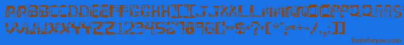 hydroge2 Font – Brown Fonts on Blue Background