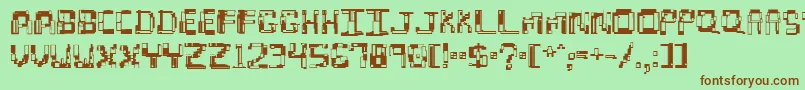 hydroge2 Font – Brown Fonts on Green Background