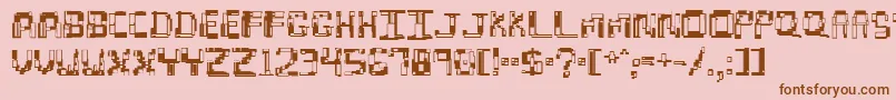 hydroge2 Font – Brown Fonts on Pink Background