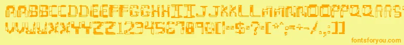 hydroge2 Font – Orange Fonts on Yellow Background