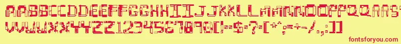 hydroge2 Font – Red Fonts on Yellow Background