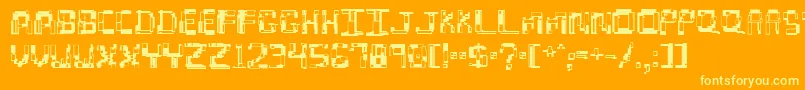 hydroge2 Font – Yellow Fonts on Orange Background