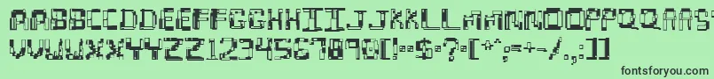 hydrogen Font – Black Fonts on Green Background