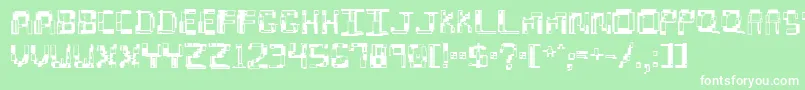 hydrogen Font – White Fonts on Green Background