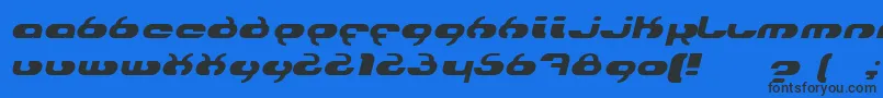 Шрифт hydroi – чёрные шрифты на синем фоне