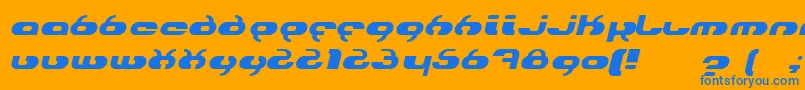 hydroi Font – Blue Fonts on Orange Background