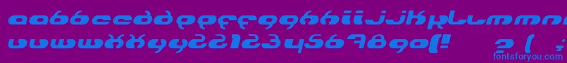 フォントhydroi – 紫色の背景に青い文字