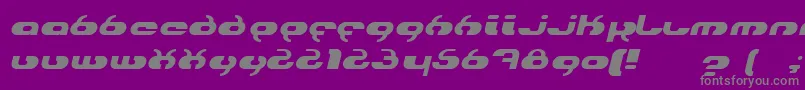 フォントhydroi – 紫の背景に灰色の文字