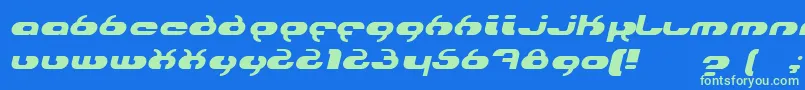 hydroi Font – Green Fonts on Blue Background