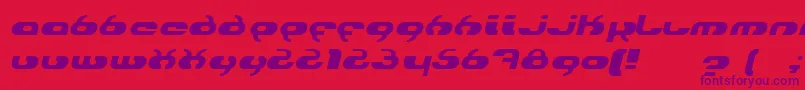 hydroi-Schriftart – Violette Schriften auf rotem Hintergrund