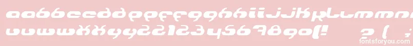 Fonte hydroi – fontes brancas em um fundo rosa