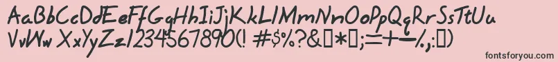 fuente HYENA – Fuentes Negras Sobre Fondo Rosa